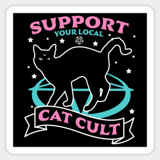 Support Your Local Cat Cult - Pastel Goth Occult Halloween Sticker